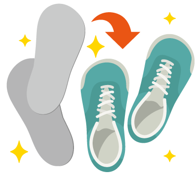 6. インソール製作・再調整を行ないます